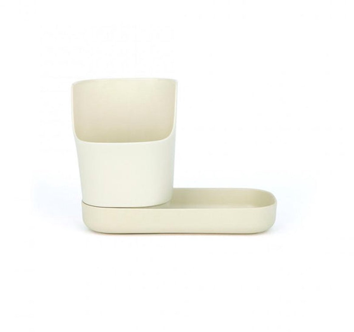 Claro Counter Caddy White – Moderne Aanrecht Organizer & Sink Caddy met Druipbak