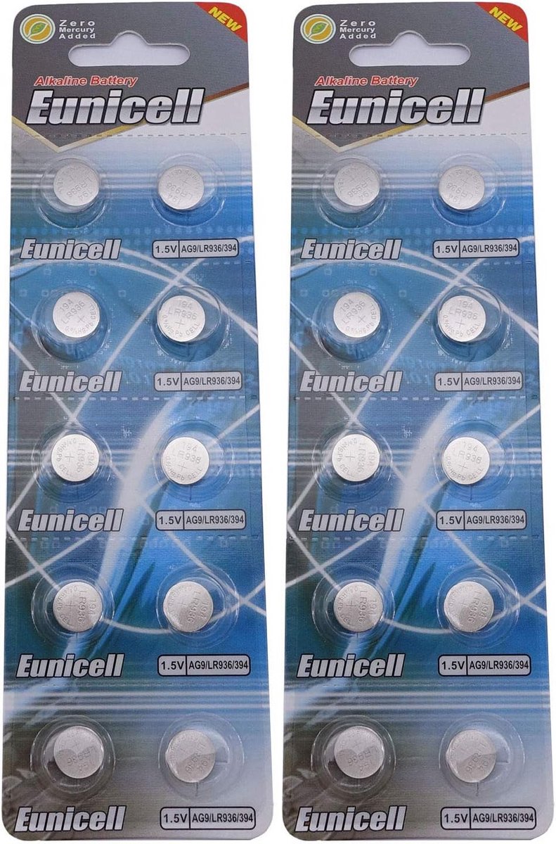 20 Stuks Knoopcel Batterijen AG9 - Perfect voor kleine elektronica