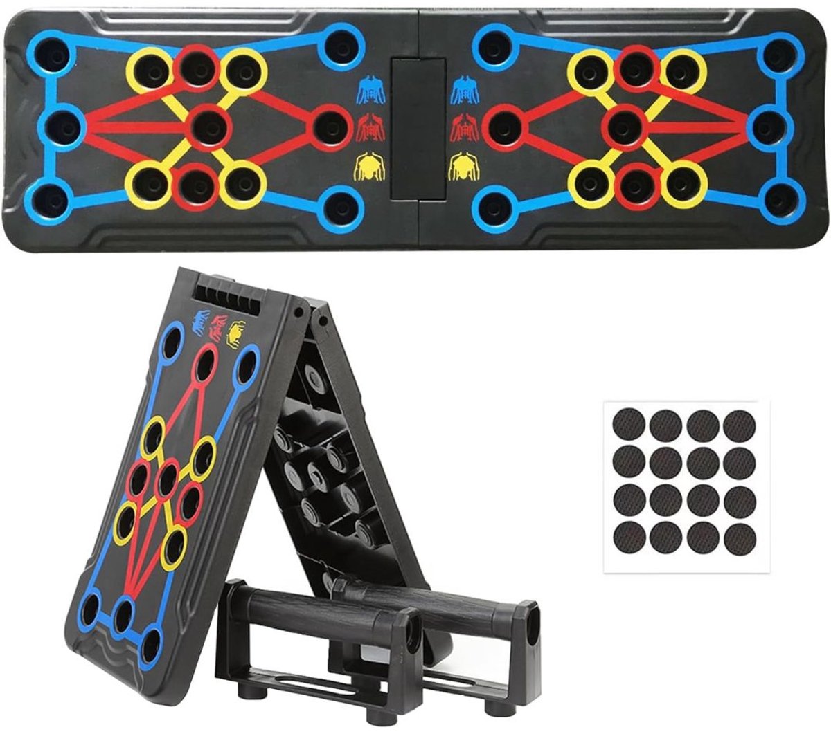 Zyrex® Push-upbord - Parallettes - Push-upbord - Zwart - 35cm x 21cm x 6cm