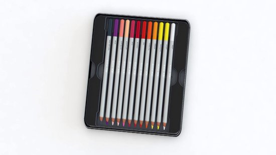 Winsor & Newton 0490057 Studio Collection Aquarelpotloden – Set van 48 – Watercolour Pencils – Metalen Etui