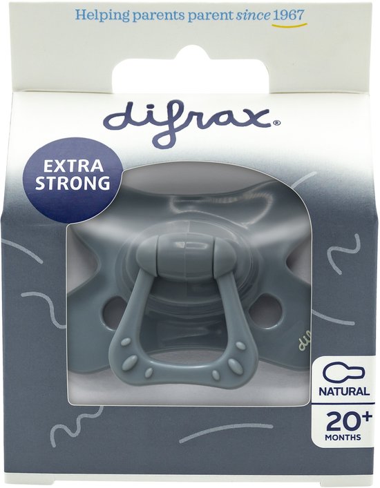 Difrax Fopspeen - Natural - 20+ maanden - Siliconen - Stone - 1 stuk van Difrax — afbeelding 2