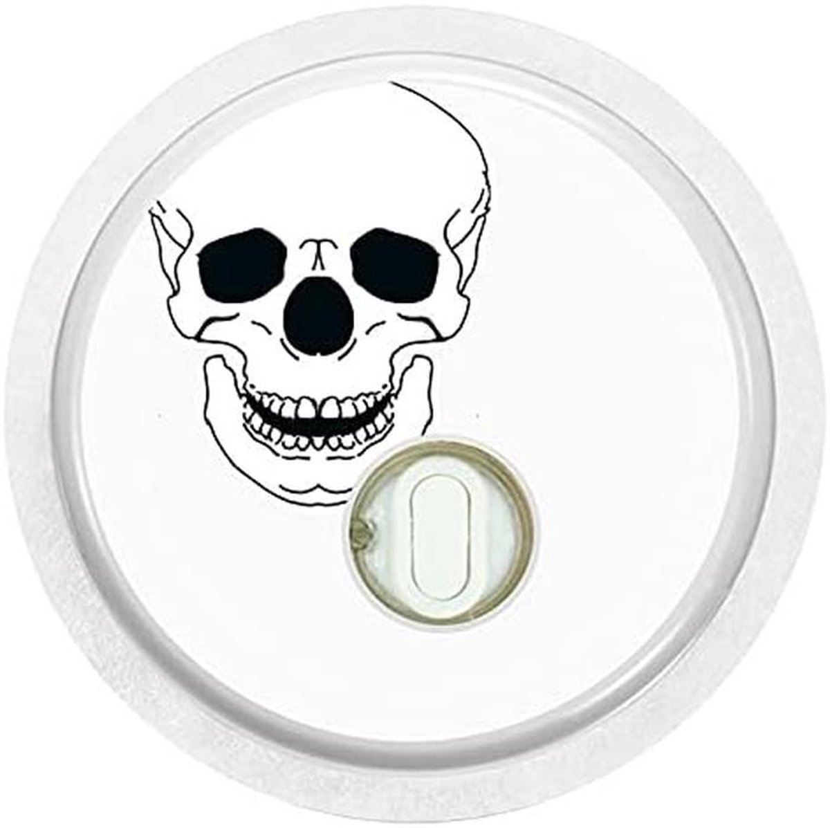 2x Doodskop Stickers voor FreeStyle Libre 3 Sensor - Witte Decoratieve Cover