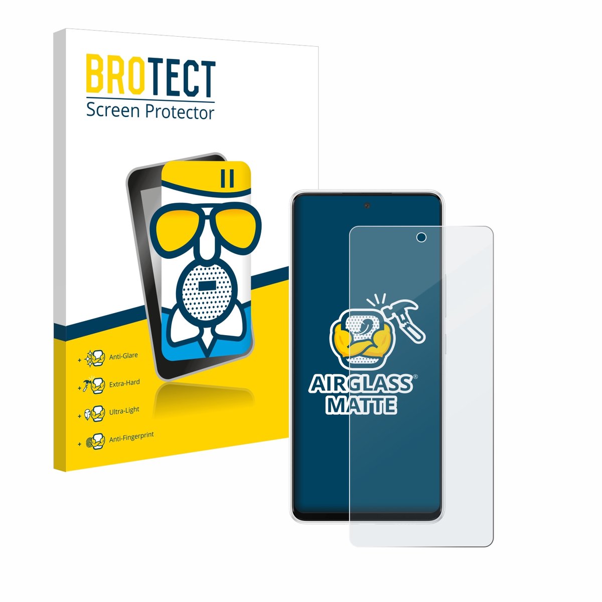 BROTECT - Screenprotector voor Samsung Galaxy A53 5G - Folie Beschermfolie Beschermglas matte