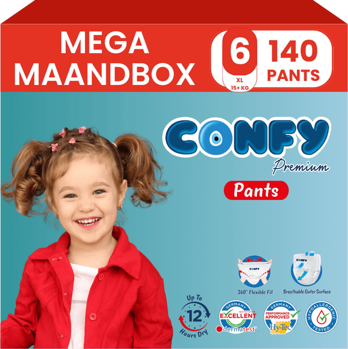 Confy Premium luierbroekjes maat 6 | 140 stuks