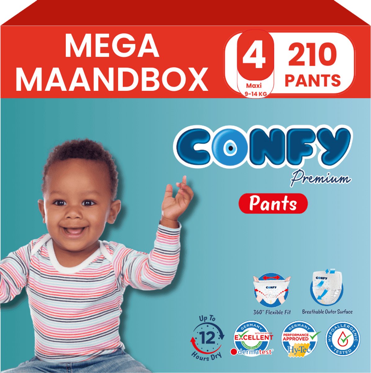 Confy Premium luierbroekjes maat 4 | 180 stuks