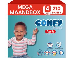 Confy Premium Pants - Luierbroekjes Maat 4 (9-14kg) - 180 Luierbroekjes - Mega Maandbox