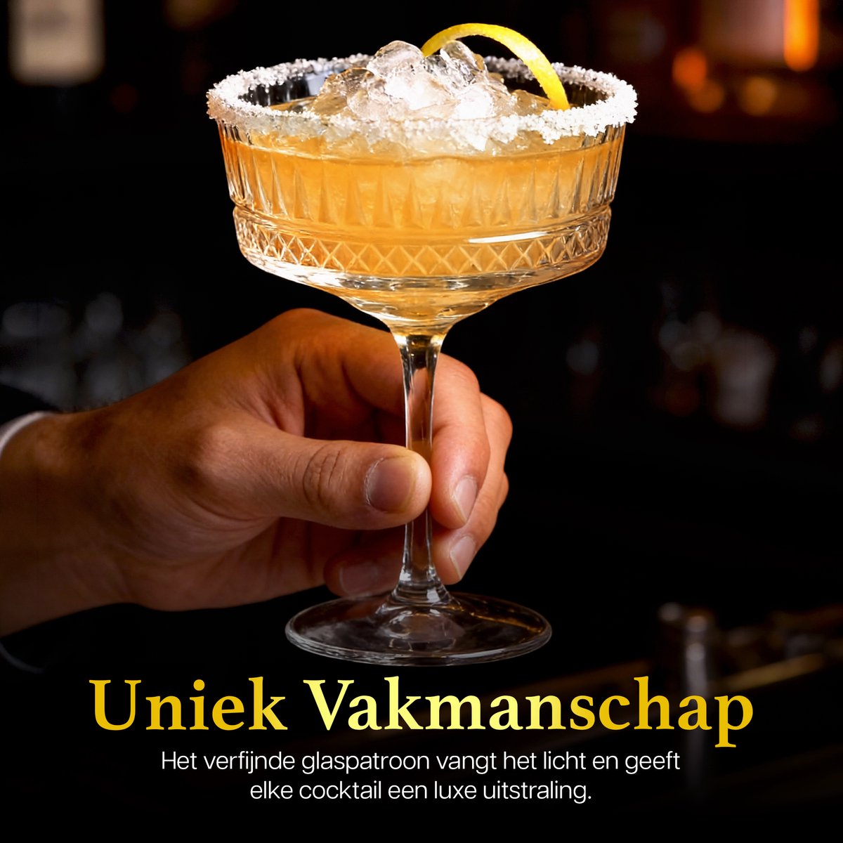 Bar Dedicated Martini Glazen - Cocktailglazen Set van 6 - 350 ml - Uniek Design - Luxe Glaswerk — cadeau in Kookcadeaus - foto 2