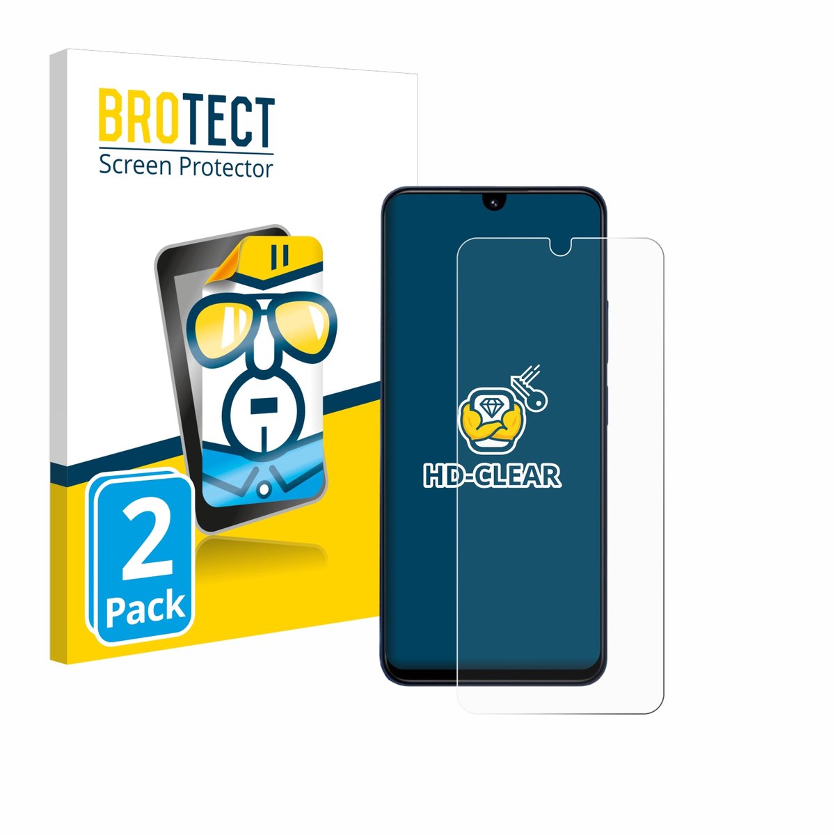 BROTECT - Screenprotector voor Xiaomi Redmi 14C - Folie Beschermfolie transparant 2 Stuks