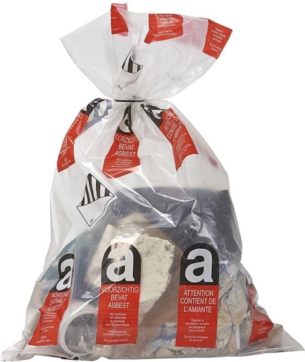 10x | Asbestzakken 80x120cm | 80L | 30KG | supersterke zakken
