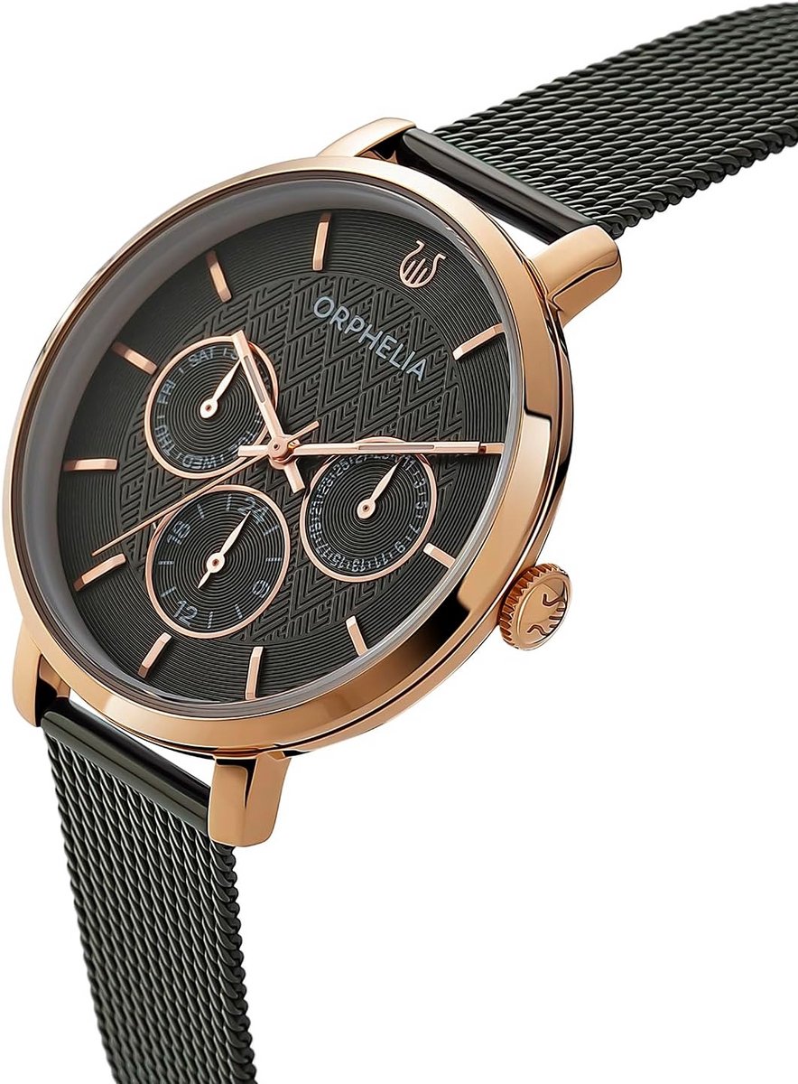 Dameshorloge Met RVS Mesh Band en Multi-Wijzerplaat