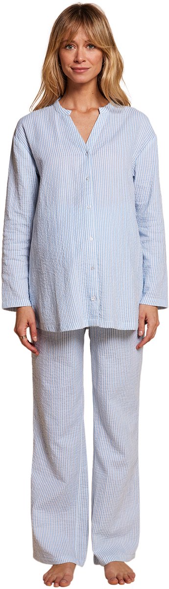 Envie de Fraise Tweedelige zwangerschapspyjama ENVIE DE FRAISE van katoengaas blauw, gestreept
