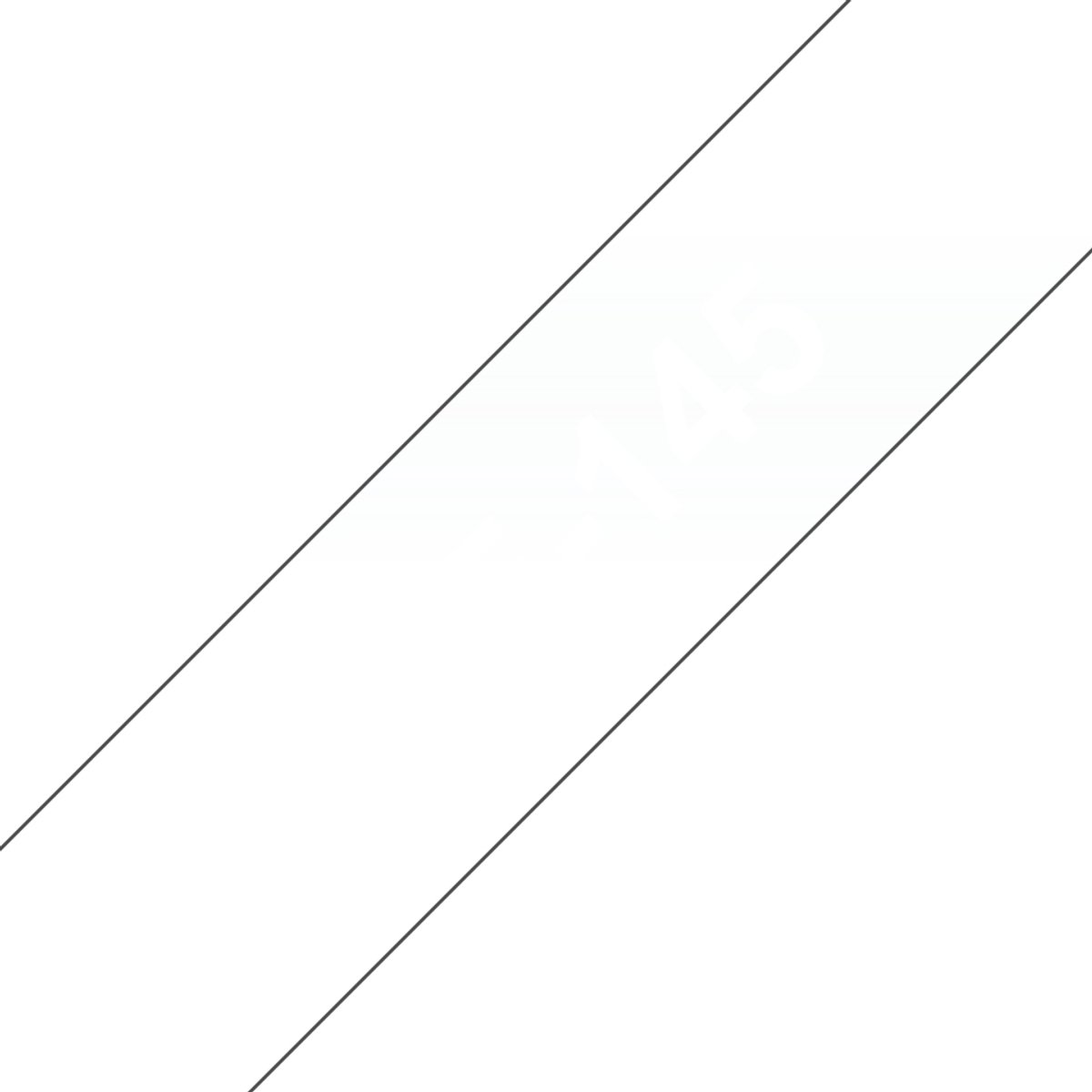 Brother Gloss Laminated Labelling Tape - 18mm, White/Clear