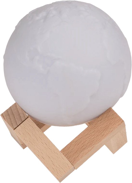 Nachtlamp Kleur veranderende lamp, aardetint, ca. 10 cm, verschillende lichtstanden, met USB-kabel afstandsbediening van Merkloos — afbeelding 3