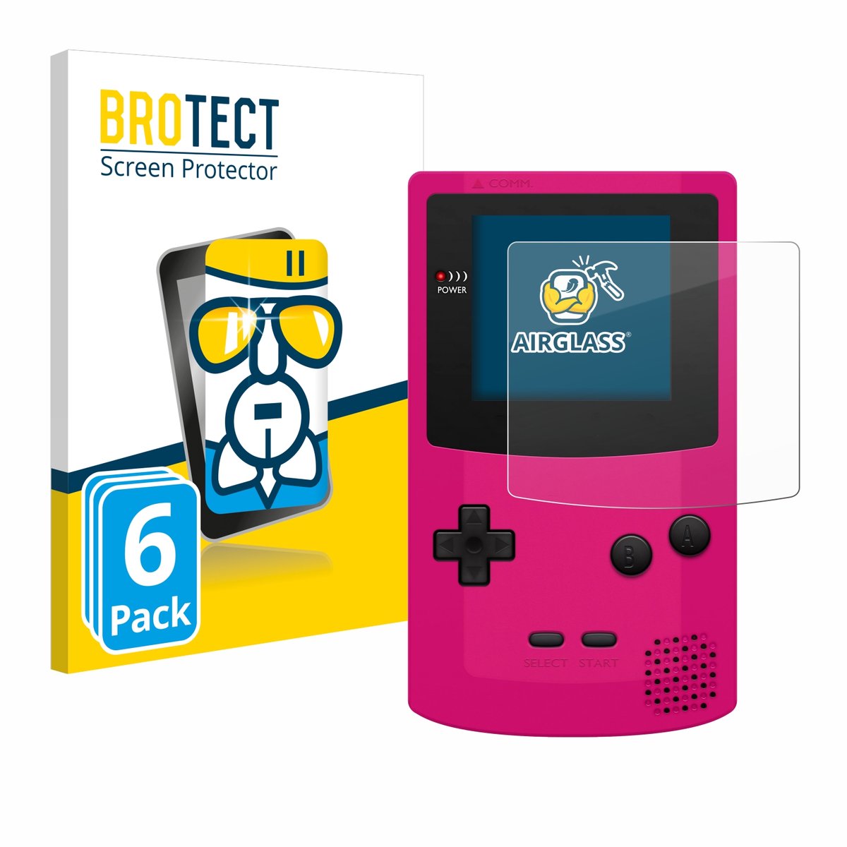 Screenprotector 6 Stuks voor Nintendo Gameboy Color Beschermglas transparant