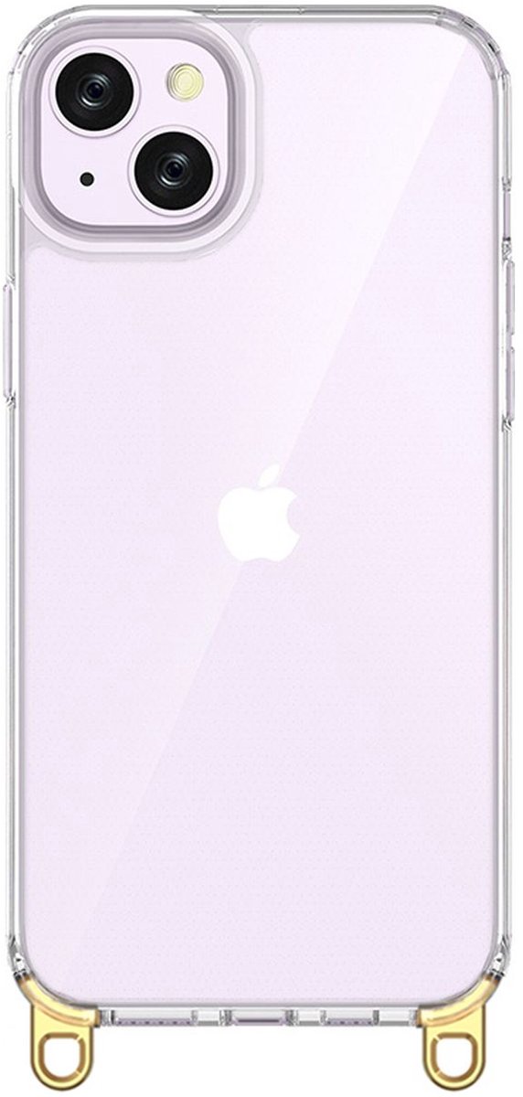 Mobigear Hoesje geschikt voor Apple iPhone 14 Plus Telefoonhoesje Hardcase | Mobigear Bungy Backcover | iPhone 14 Plus Case | Back Cover - Goud