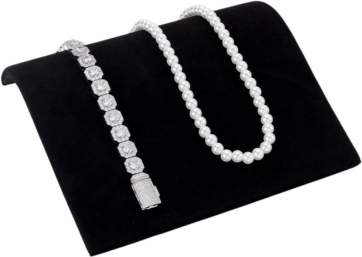 Allecto- Sieraden Display Stand - Organizer - Boog Vormig - Retail Trade Shows - Armband Horloge - Zwart- Geschikt voor Allecto Klanten - Fluwelen Armband Ramp Display Stand.