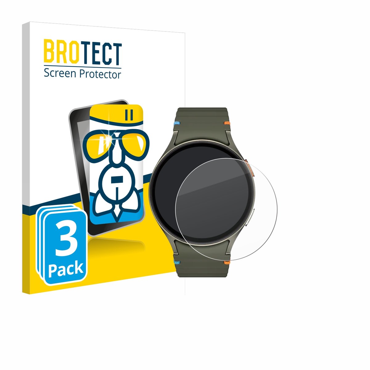 Screenprotector 3 Stuks voor Samsung Galaxy Watch 7 (44 mm) Beschermglas transparant