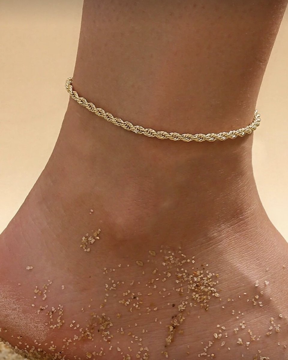 Enkelsieraad - enkelbandje - enkelband - anklet bracelet - minimalistisch enkelbandje - dubbel enkelbandje - enkelbandje met kralen - trendy enkelbandje - enkelbandje vrouw - minimalistisch enkelbandje - accessoire - verstelbaar - sieraad