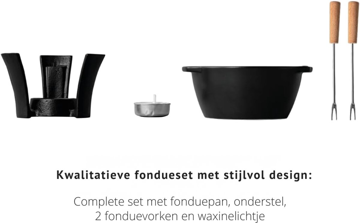 VH Supplies®Kaasfondue Pan - Caquelon - Elektrische Fonduepan - 300 ml – foto 3