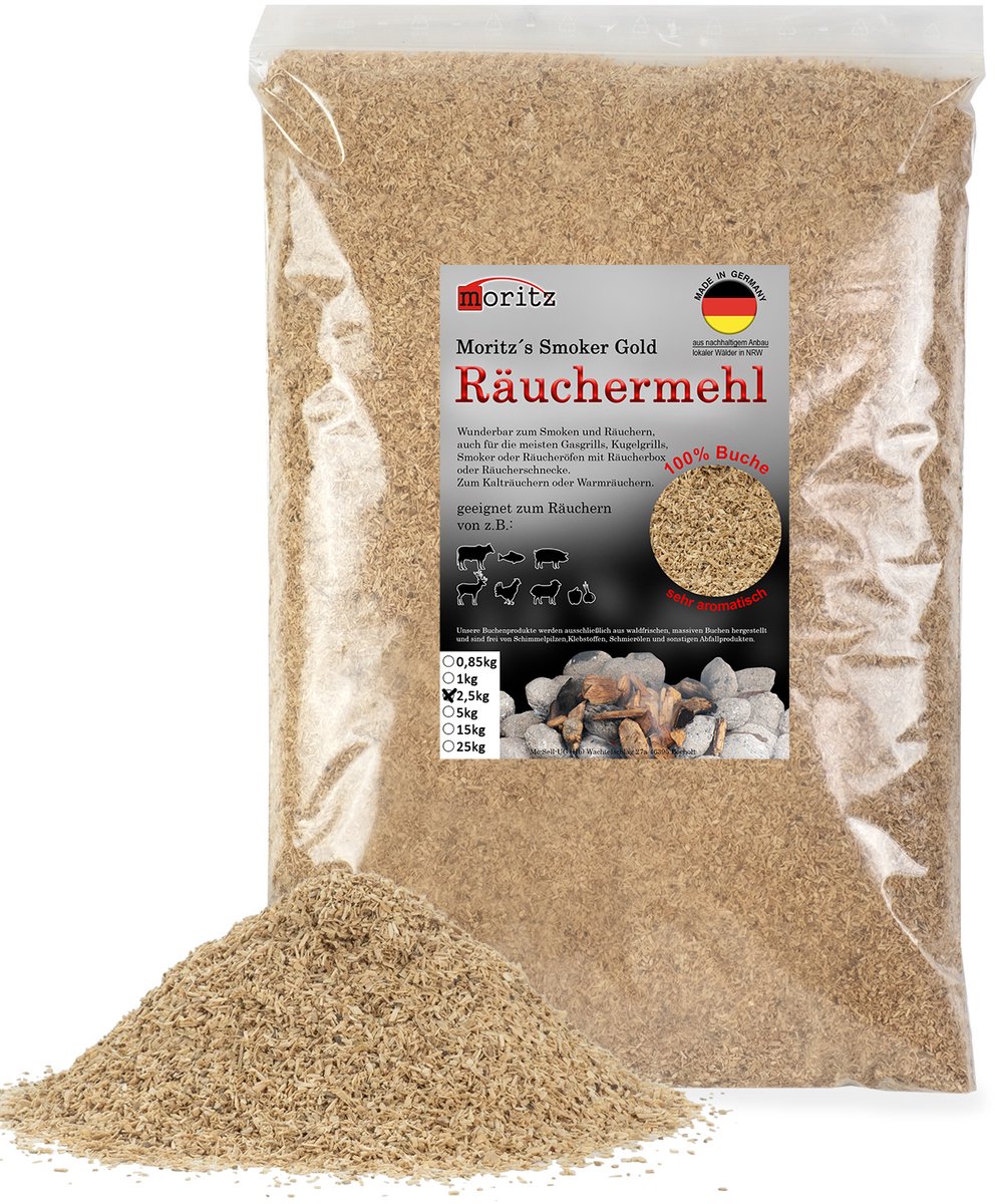 Rookmeel beuk fijn 0,5–1 mm 2,5 kg