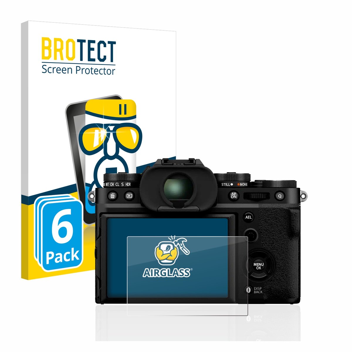 Screenprotector 6 Stuks voor Fujifilm X-T5 Beschermglas transparant