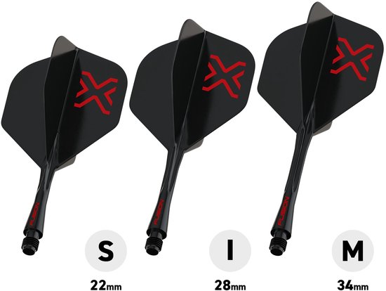 Winmau Fusion Blade X Black NO2 - Dart Flights van Merkloos — afbeelding 5