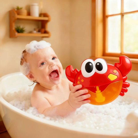 Bubble Krab Bad Speelgoed - Muzikale Bellenblaas Krab voor Bad & douche - Vrolijke Krab met Bellen & Muziek - Badplezier voor kinderen 1-5 jaar van Little Dutch — afbeelding 2