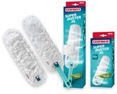 Ensemble de plumeau Leifheit Superduster XL - manche à clic - avec 2 housses lavables - microfibre