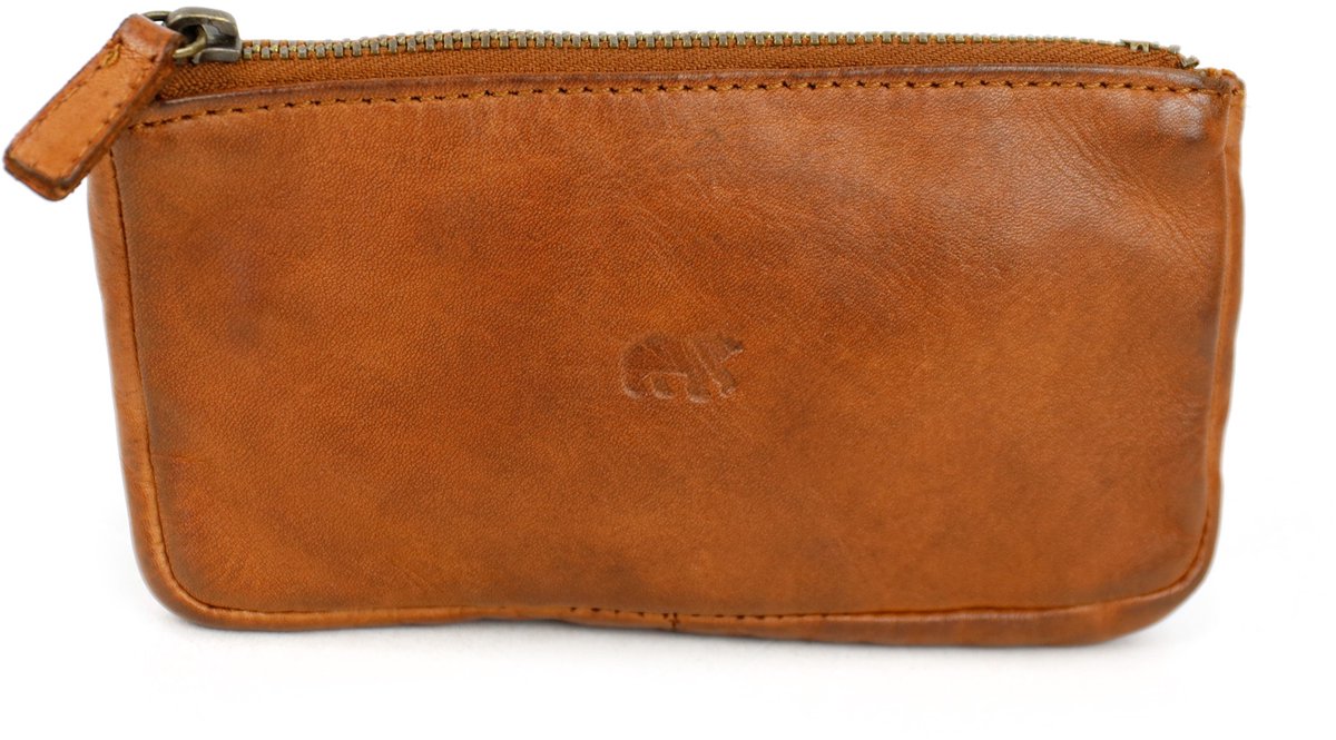 Bear Design - Stijvolle Leren Sleuteletui XL met 2 ringen - Cognac Bruin