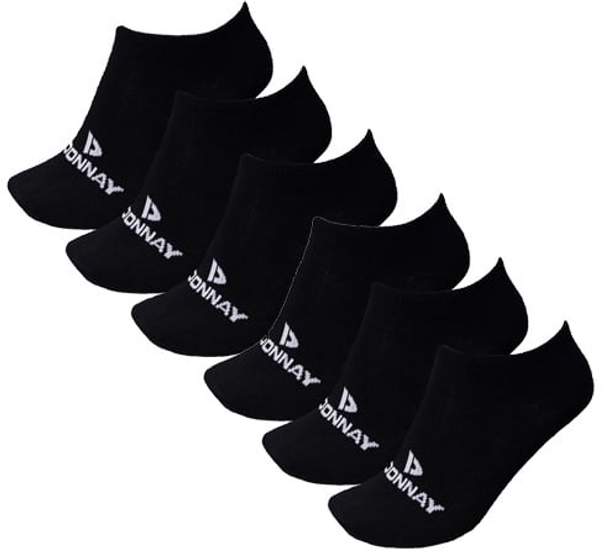 6-Pack Donnay Sneakersokken - Black (020) - maat 39-42