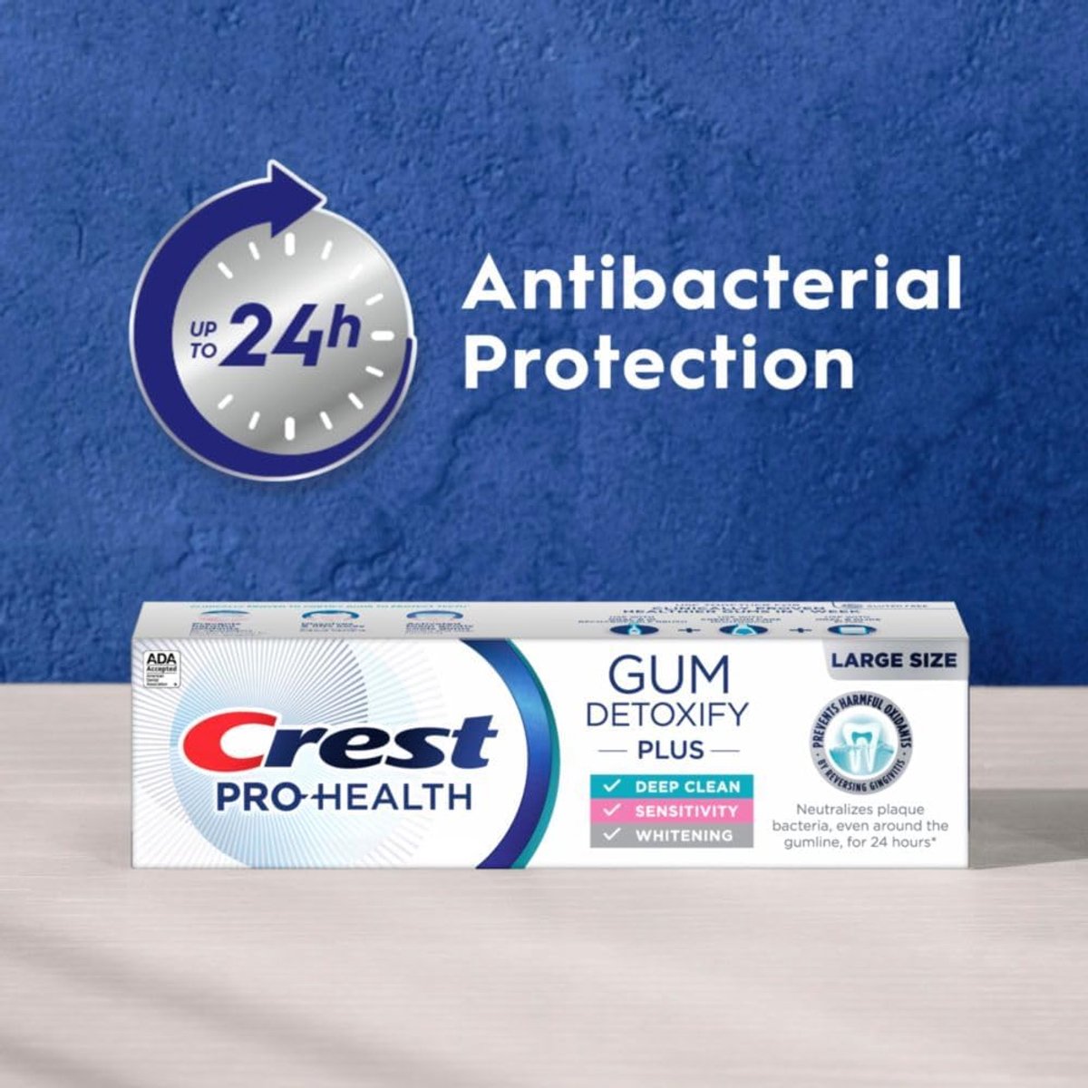 Crest Gum Detoxify Plus Tandpasta | Antibacterieel, Whitening & Gevoeligheidsbescherming, 127g