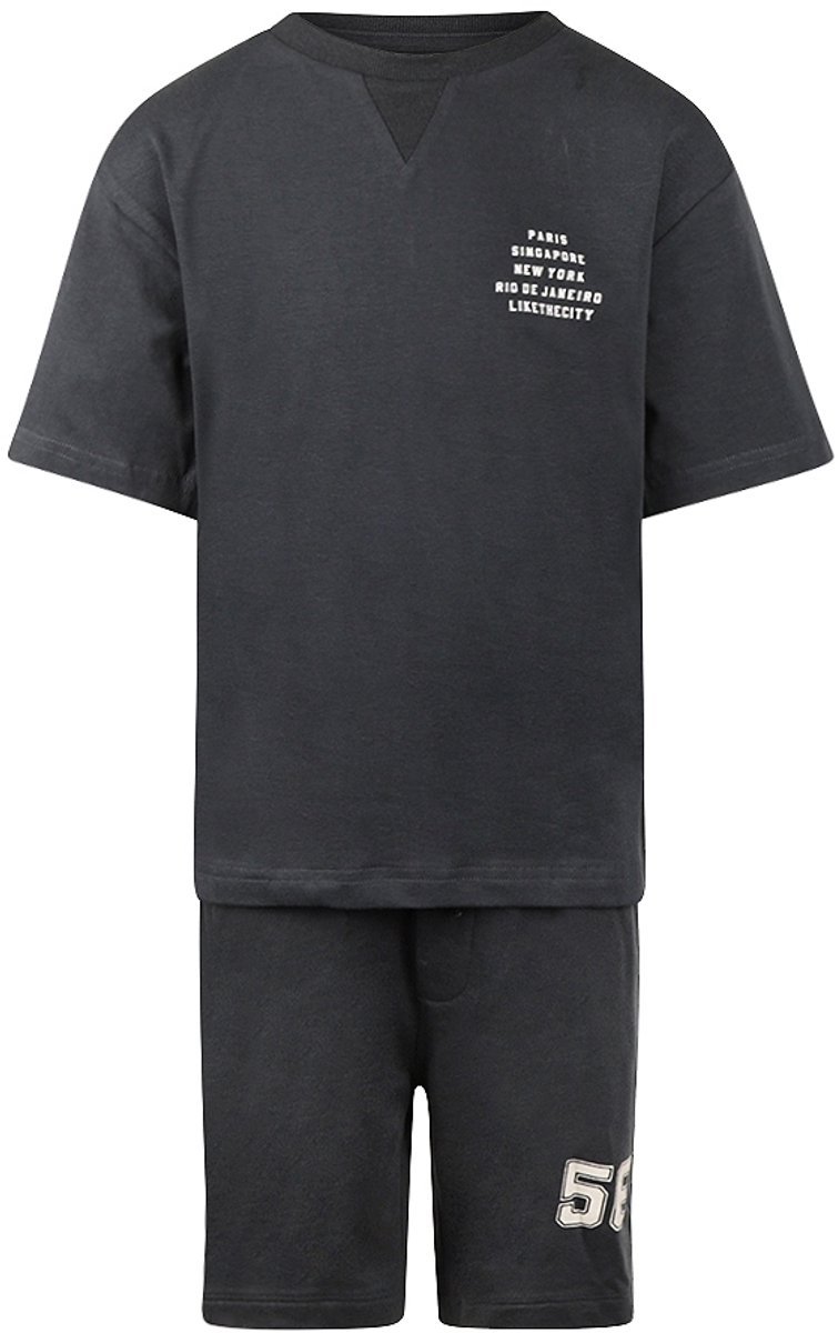 No Way Monday - Kledingset - Backrpint - Anthracite - Loose Fit - Maat 152