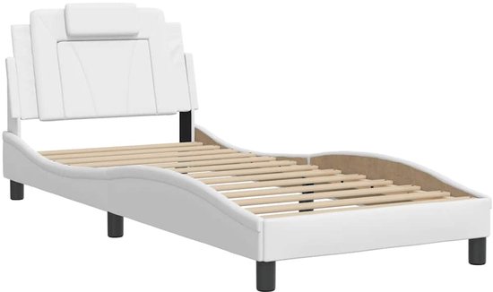 vidaXL - Bedframe - "Viana" - zonder - matras - kunstleer - wit - 80x200 - cm
