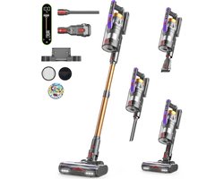 HandStofzuiger - Draadloze Stofzuiger - 550W Borstelloze Motor & 50kPa Zuigkracht - 70 Min Batterijduur & Anti-klit V-borstels - 7 Traps Filtering & Geur - Met LED Borstel & Scherm - Voor Thuis, Huisdieren & Auto