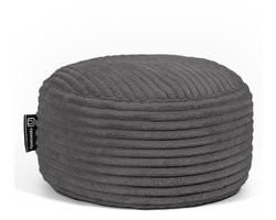 Casacomfy Poeffie - Poef - Groot Rond - Corduroy - 60x60x35 cm - Antraciet