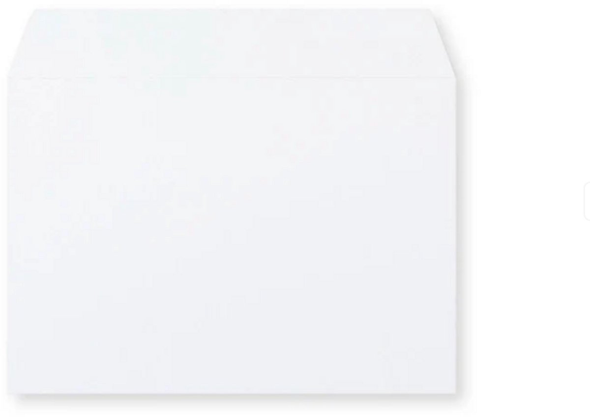 50x C5 enveloppen 162 × 229 mm – wit – zelfklevend – FSC gecertificeerd – €0,21 per stuk