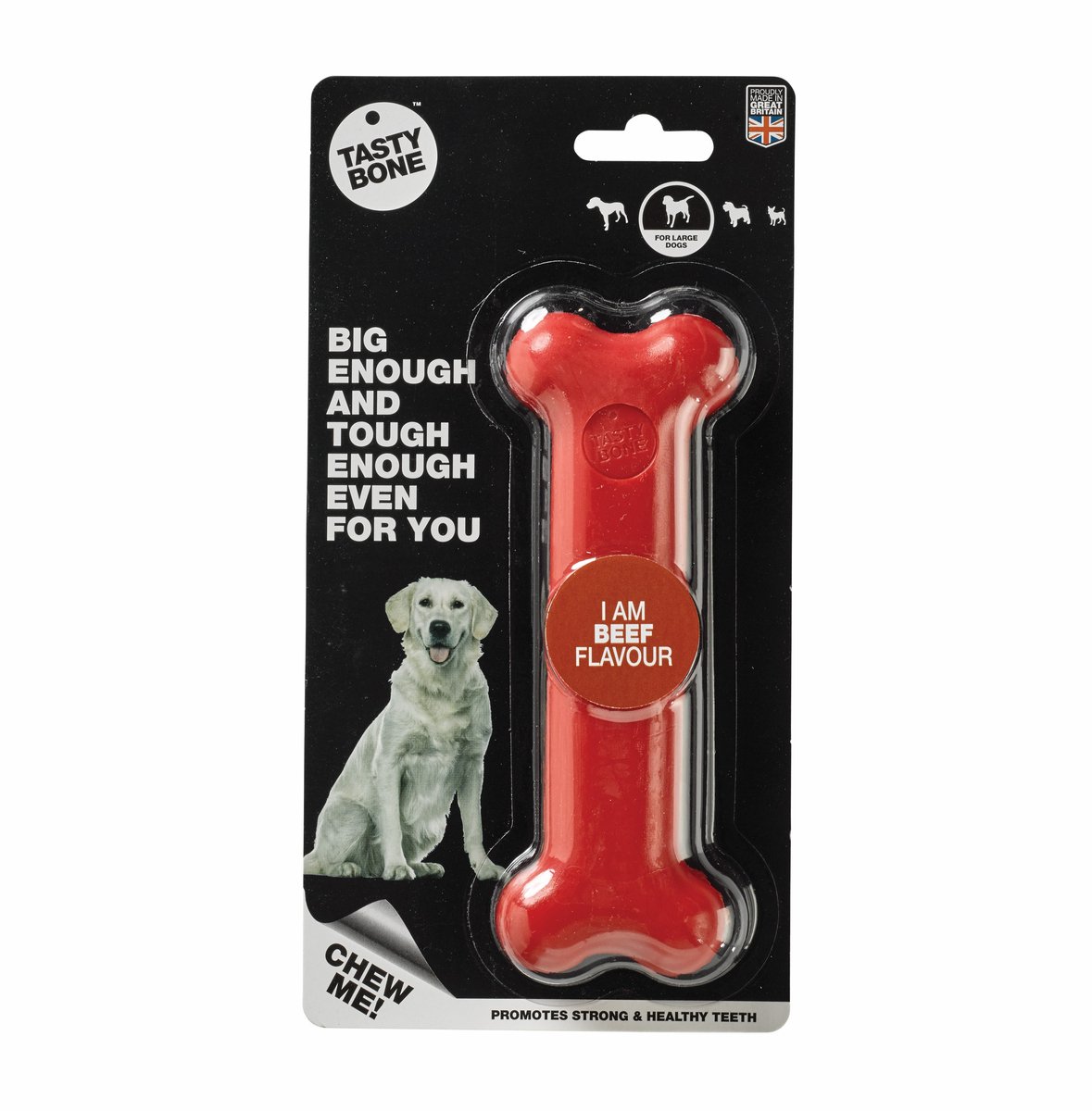 Bol.com TastyBone - Large - Beef - Hond - Kauwspeelgoed - Vegan - Kluif - Nylabone aanbieding