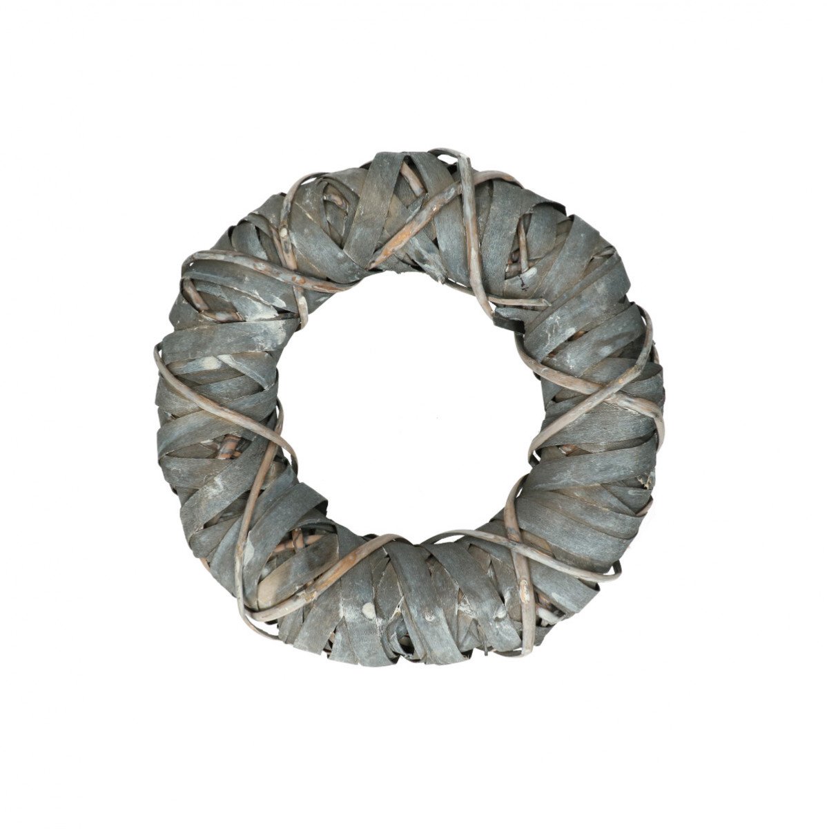 Krans Hamala - d27cm - Grey wash - HBX - Woon decoratie - Hout