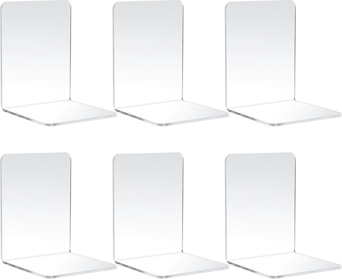 6 stuks Boekensteun - Boekenstandaard - Boekenhouder - Boeksteun - Plank Organizer - Book
