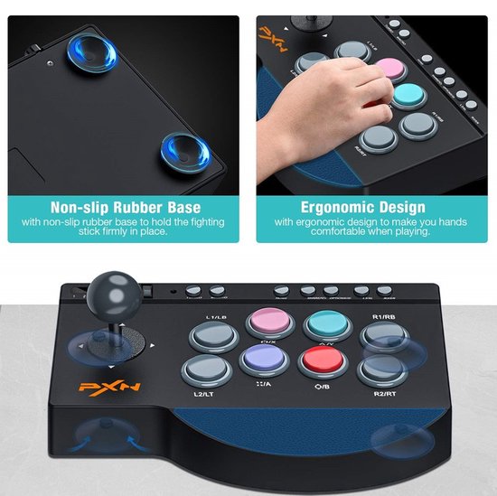 PXN 0082 – Arcade Stick – Fighting Game Joystick – USB – PC & Console ...