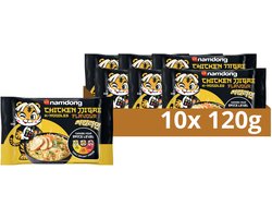 Namdong Snack - Chicken Jjigae - instantnoedels met kippensmaak op Koreaanse wijze - 10 x 120 g
