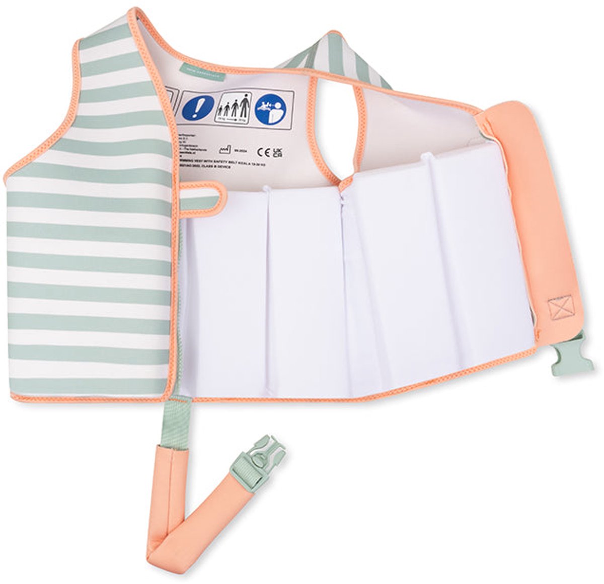 Zwemvest - Groen/Wit - Resort Stripe - 3/6 Jaar — afbeelding 3