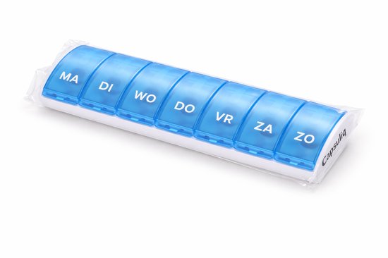 Pillendoos 7 Dagen - Pillendoosje - Medicijnen Doosje - Blauw - NEDERLANDS