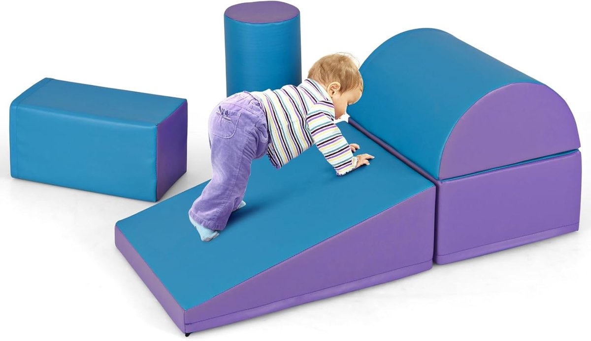 KOMFOTTEU 5 delig Schuimblokken EPE - Soft Play Foam Blokken - Reuze Bouwblokken - Montessori-klimblokken - voor kinderen