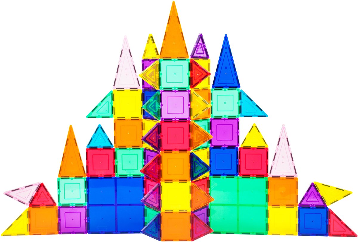 Tactic Picasso Tiles - Constructiespeelgoed - Magnetic Tiles - Magnetische Tegels - Play Set - STEM Speelgoed - Creatief Bouwspeelgoed - 101-Delig - Vanaf 3 Jaar — afbeelding 8