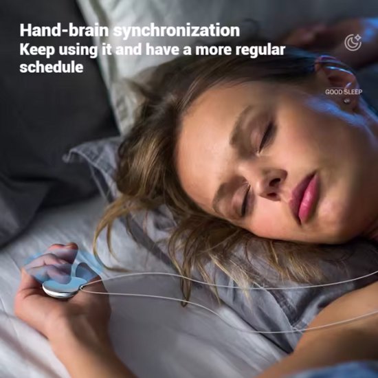 Mini Slaap Hulpapparaat - Slim Microcurrent Pulse Voor Nek - Handheld Ontspanningsapparaat voor Betere Slaap, Vermindering van Angst en Stress, en Verbetering van Slaapkwaliteit- Zilver van Hi5x — afbeelding 3
