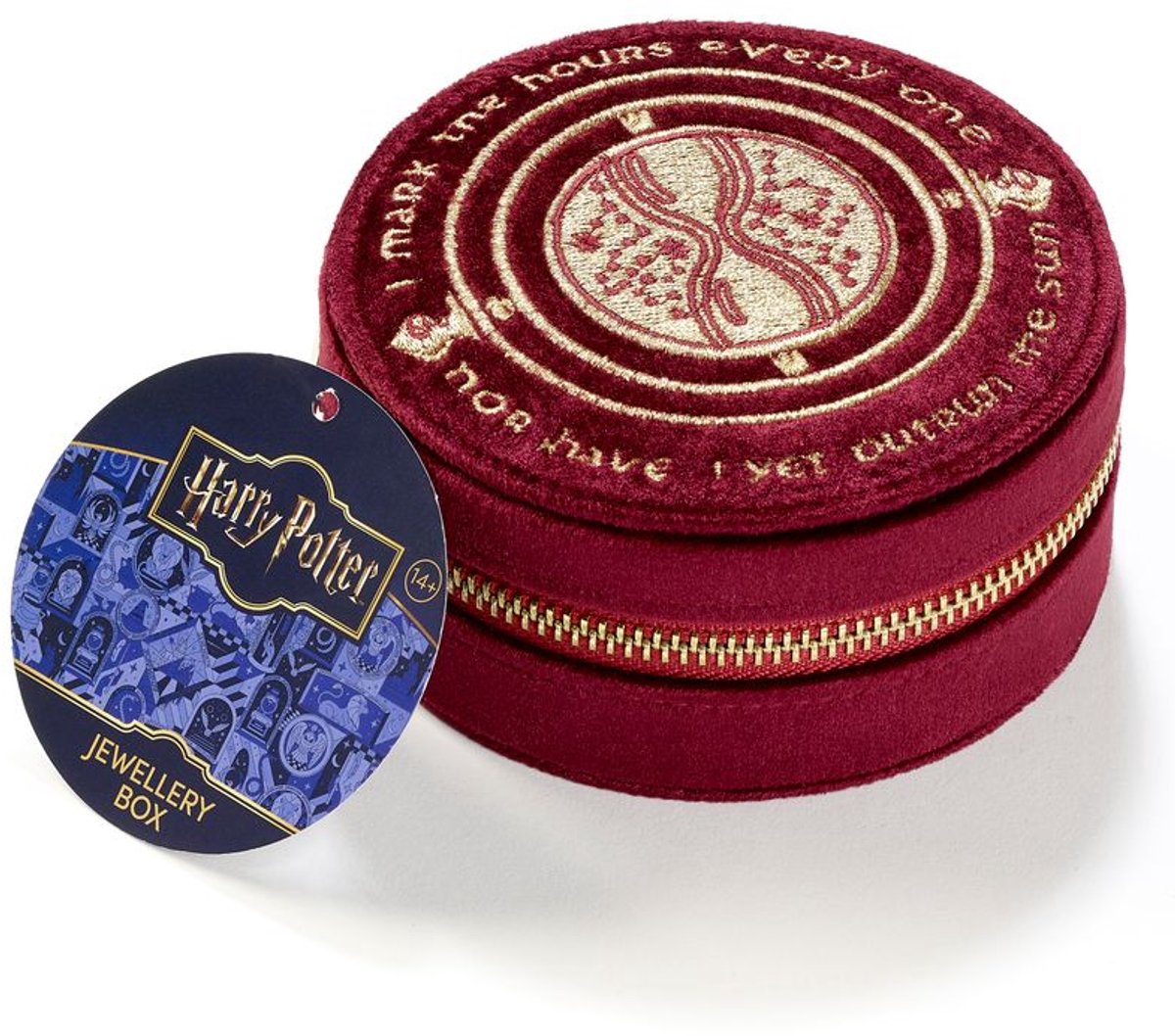 The Carat Shop – Harry Potter Time Turner – Fluwelen Juwelendoos - Bordeau