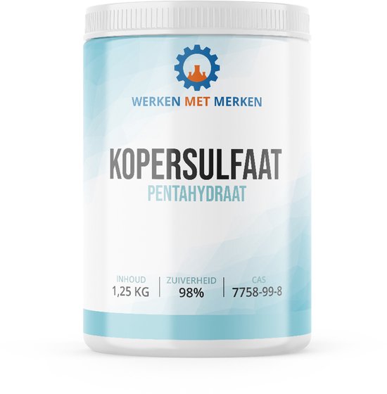 Kopersulfaat Pentahydraat - Blauwe kristallen - 1,25 KG