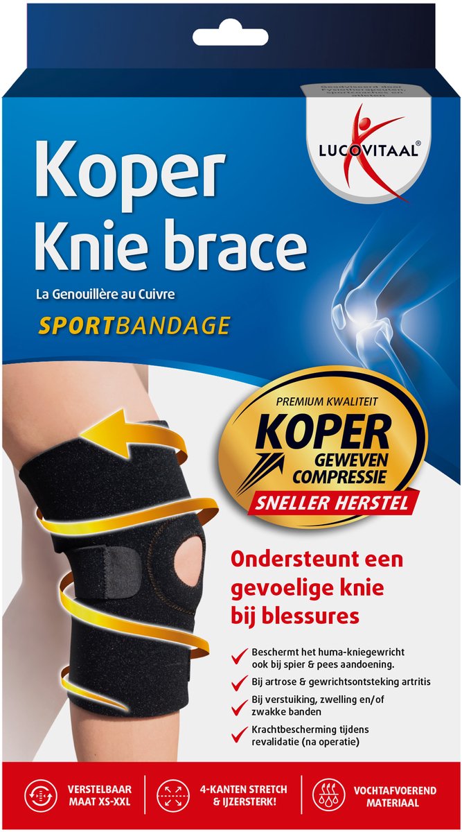 Lucovitaal Brace knie koper