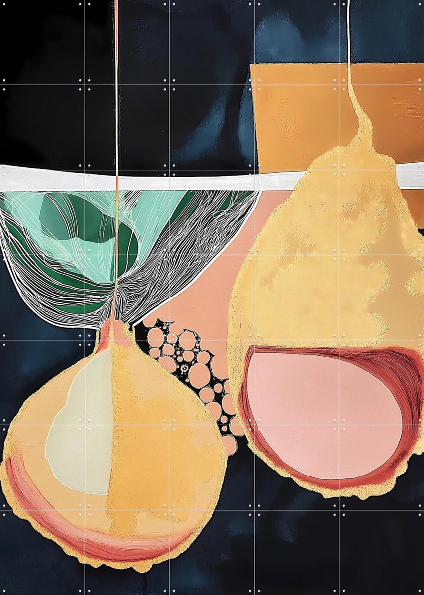 IXXI Cosmic Crop, Artclaud - 100 x 140 cm - Gratis ophangtool - Grote wanddecoratie en posters - Geometrische Kunst, Illustraties, Abstract, Gemengde